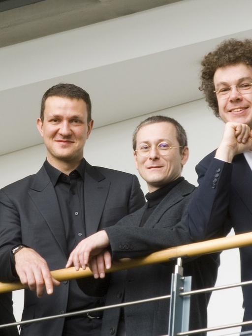 Das Foto zeigt die vier Musiker des Leipziger Streichquartetts im Jahre 2014.