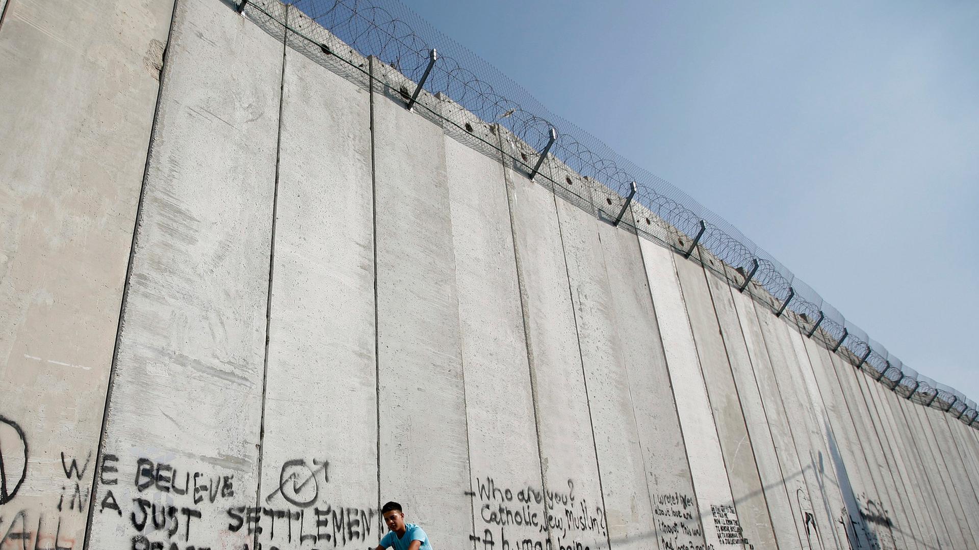 Die Betonmauer zwischen Israel und den Palästinensergebieten im Jahr 2010