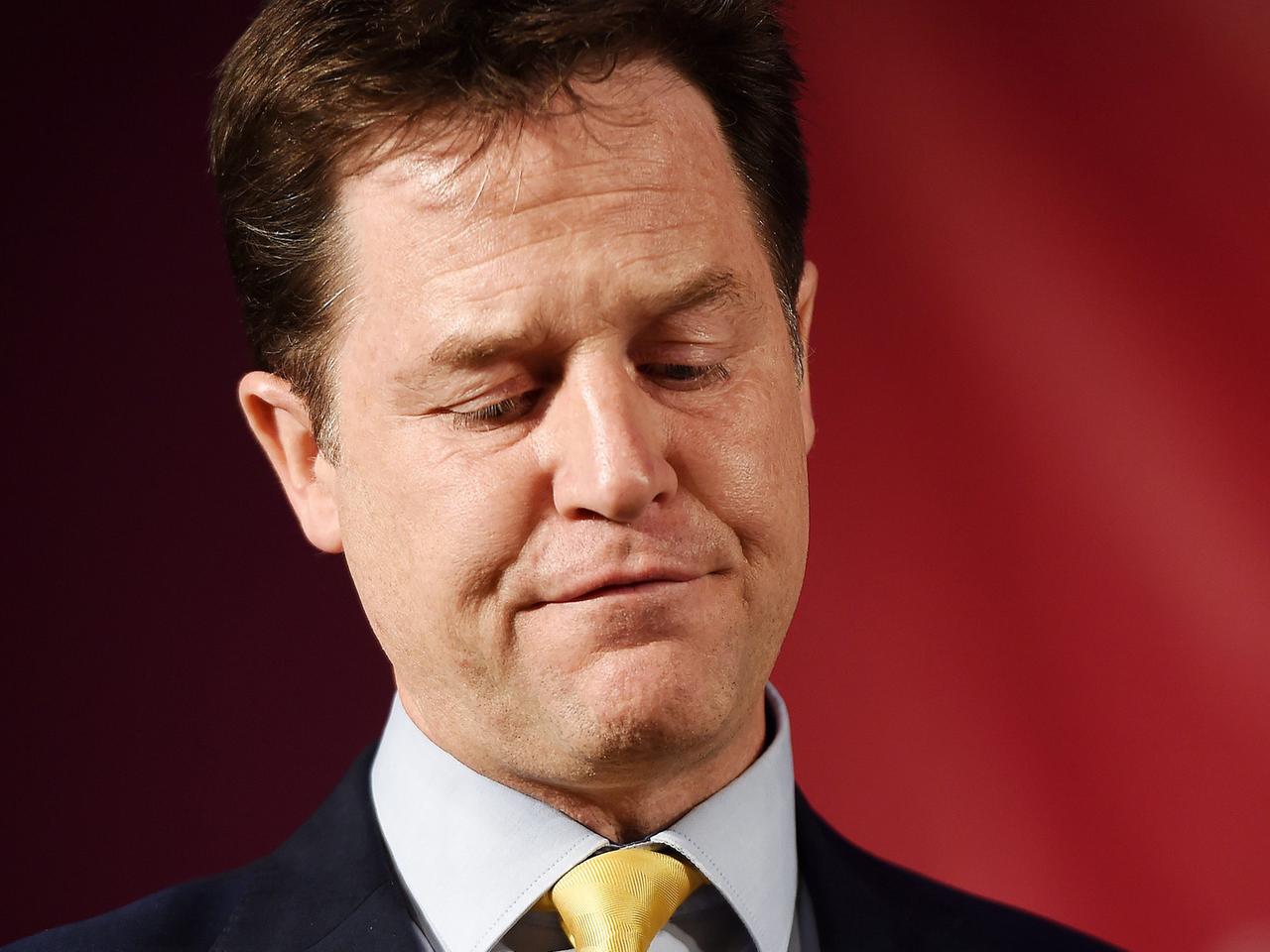 Nick Clegg, britischer Vizeregierungschef bei einer Veranstaltung im Vorfeld der Unterhauswahlen.
