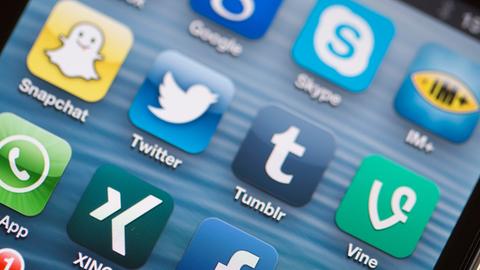 Ein Smartphone-Bildschirm mit Apps