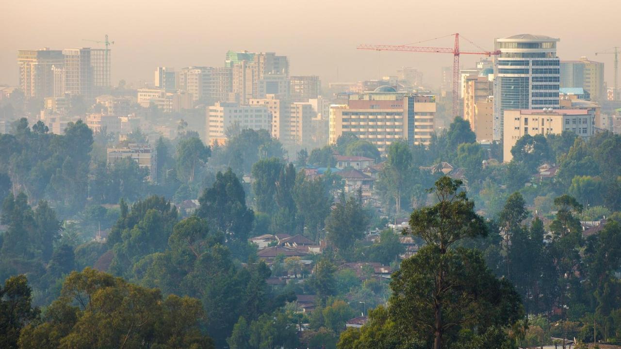 Blick auf Addis Abeba, die Hauptstadt Äthiopiens
