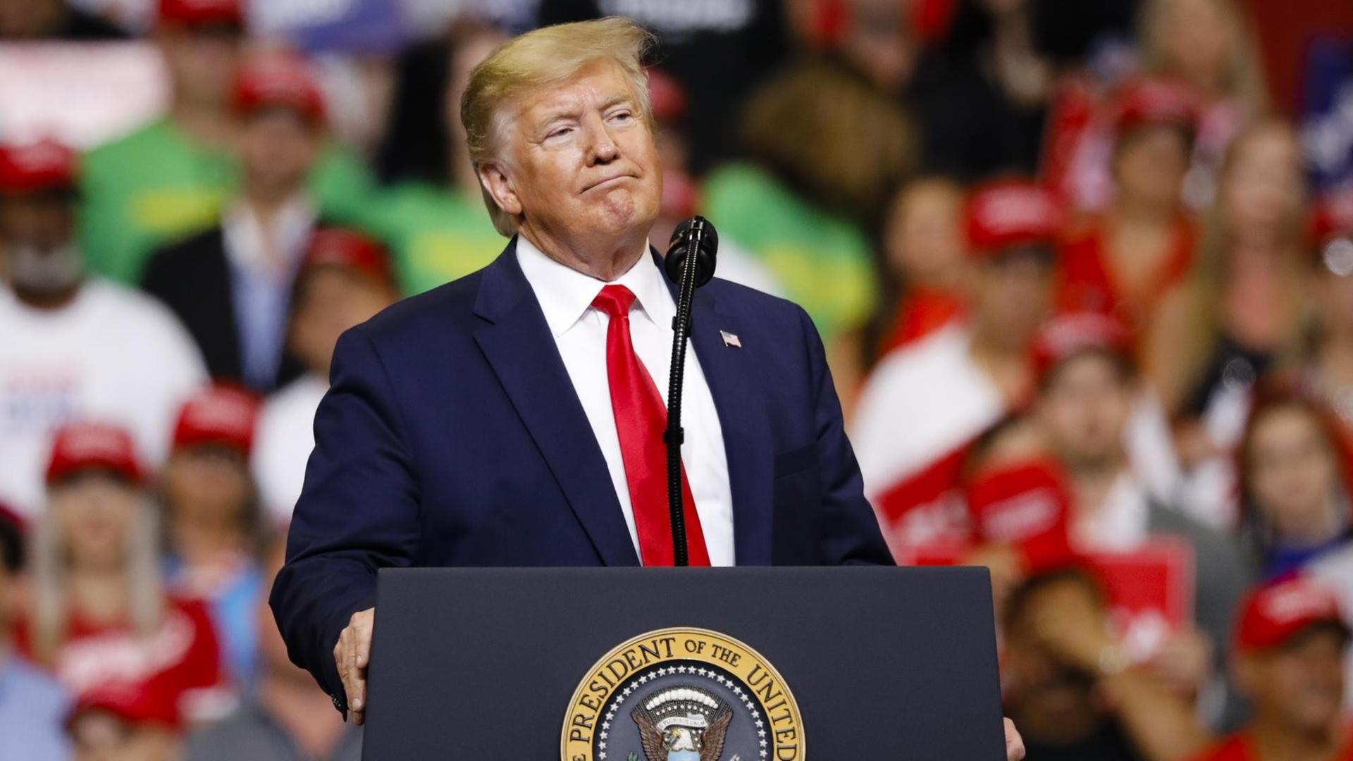 US-Präsident Trump spricht am 18. Juni 2019 vor Anhängern