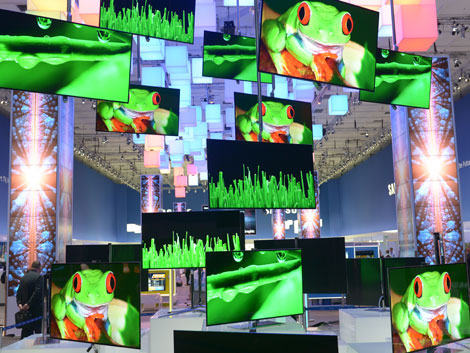 Auf der Internationalen Funkausstellung in Berlin werden OLED-Fernseher präsentiert.