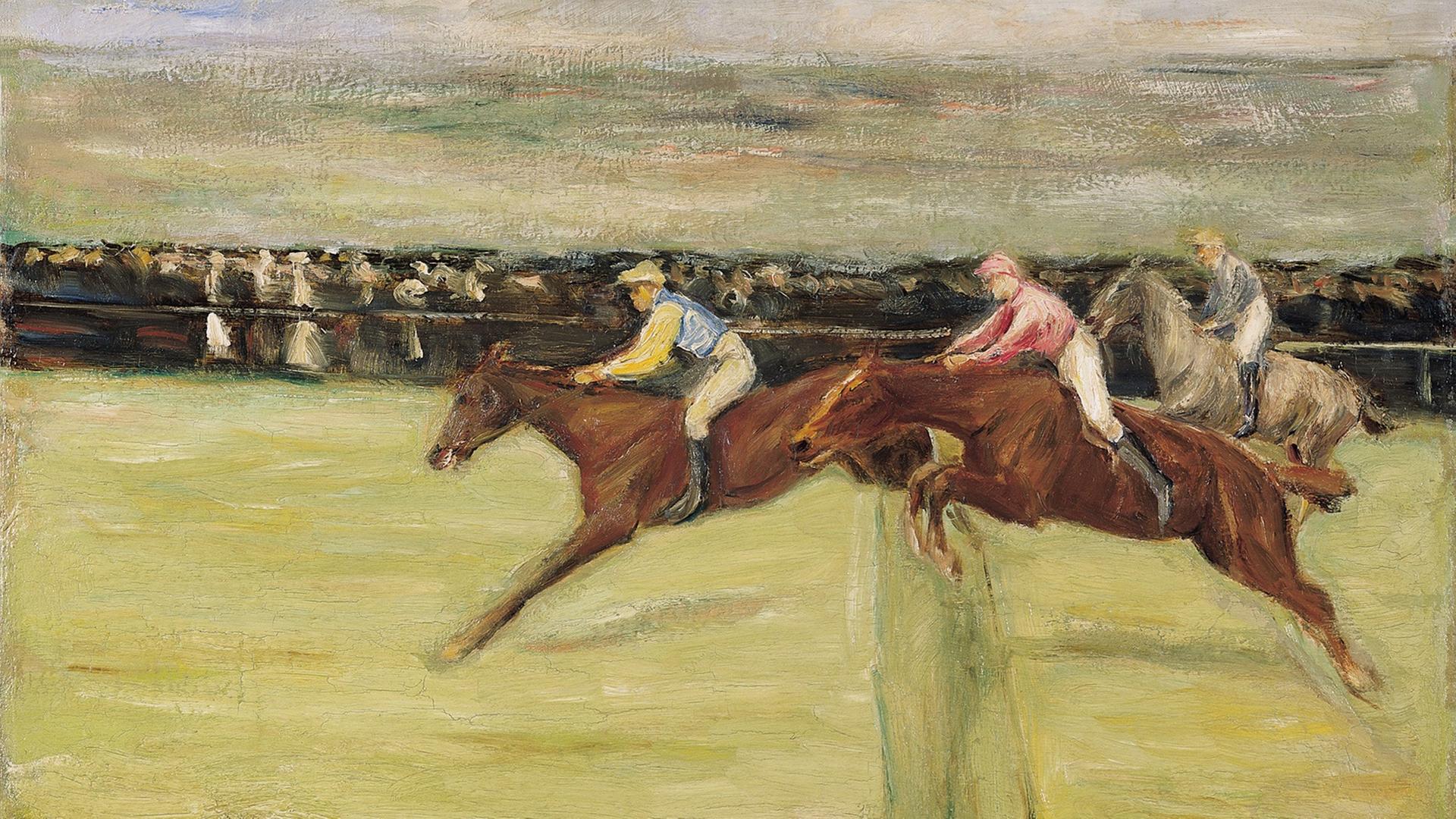 Max Liebermann: Pferderennen (in den Cascinen), 2. Fassung, 1909