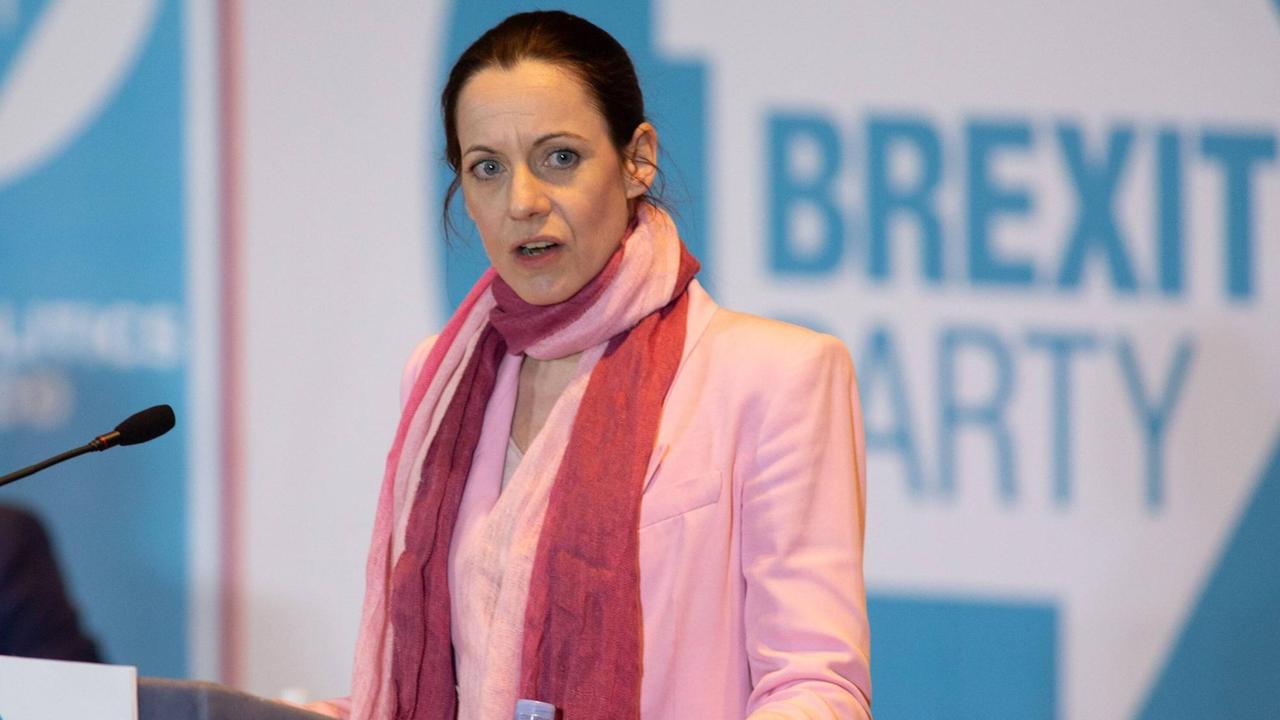Annunziata Rees-Mogg spricht auf einer Veranstaltung der Brexit-Partei