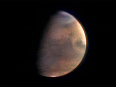 Der Mars fotografiert aus 5,5 Mio km Entfernung von Sonde "Mars-Express" am 1.12.2003 Der Mars fotografiert aus 5,5 Mio km Entfernung von Sonde "Mars-Express" am 1.12.2003