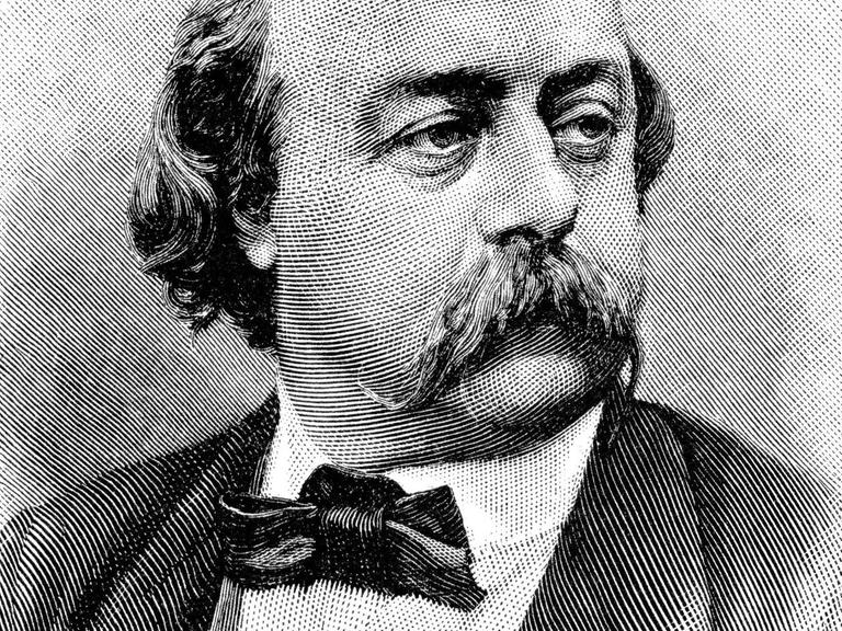 Porträt des französischen Schriftstellers Gustave Flaubert (1821 - 1880).