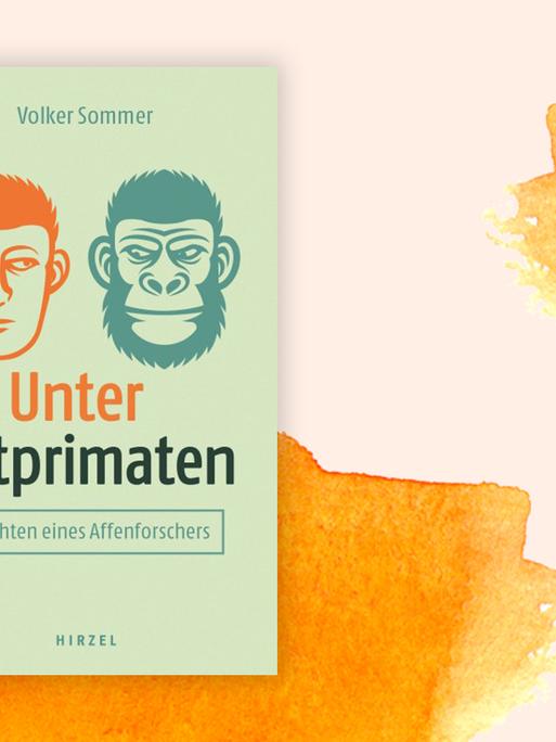 Das Cover des abgebildeten Buches zeigt das Portrait eines Affen und das eines Menschen. (Illustration)