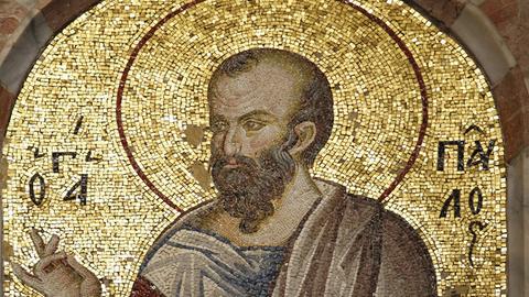 Ein Mosaik des Apostel Paulus in der Chora Kirche / Kariye-Museum