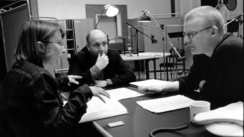 In unserem Studio: Irene Schuck, Gerd Wameling, Werner Wölbern (v.lks.)