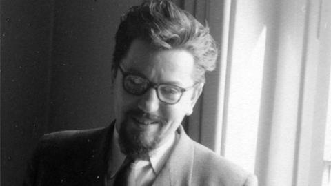 Der Komponist Bernd Alois Zimmermann 1954 in Mainz, beim Schott-Verlag.