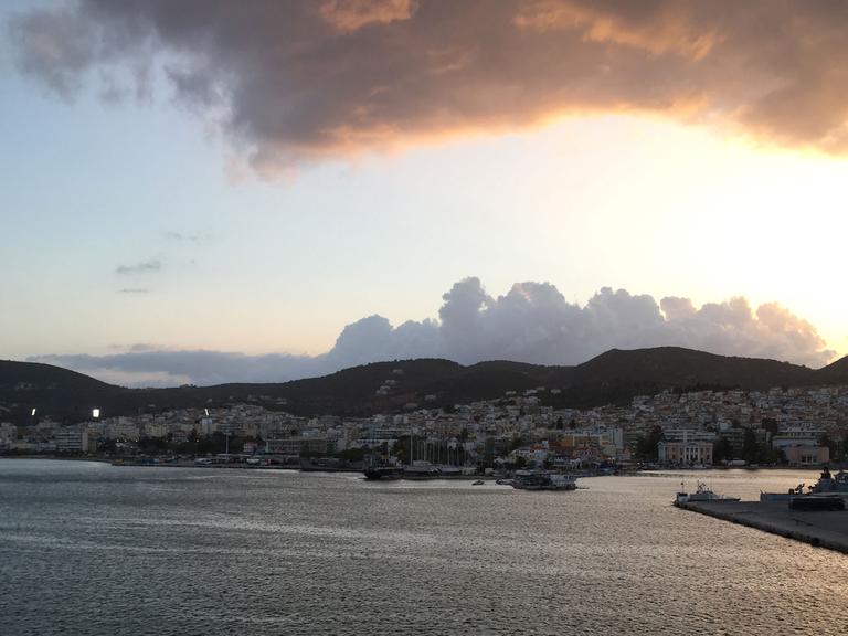 Der Hafen von Mytilini auf Lesbos.