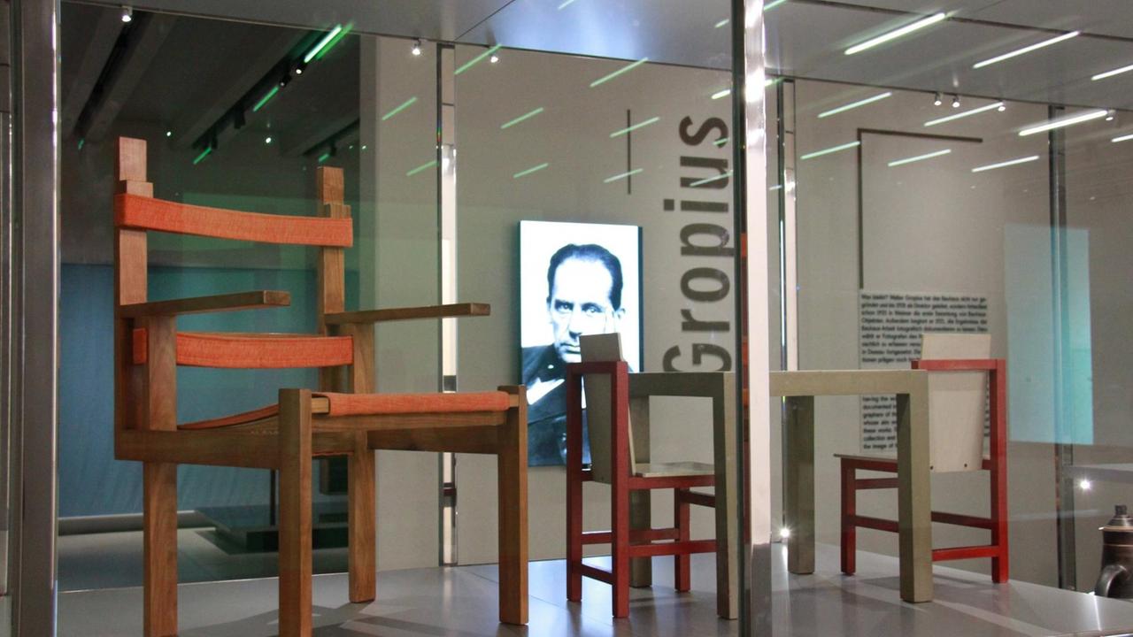 Einblick in die Dauerausstellung im neuen Bauhaus Museum Weimar.