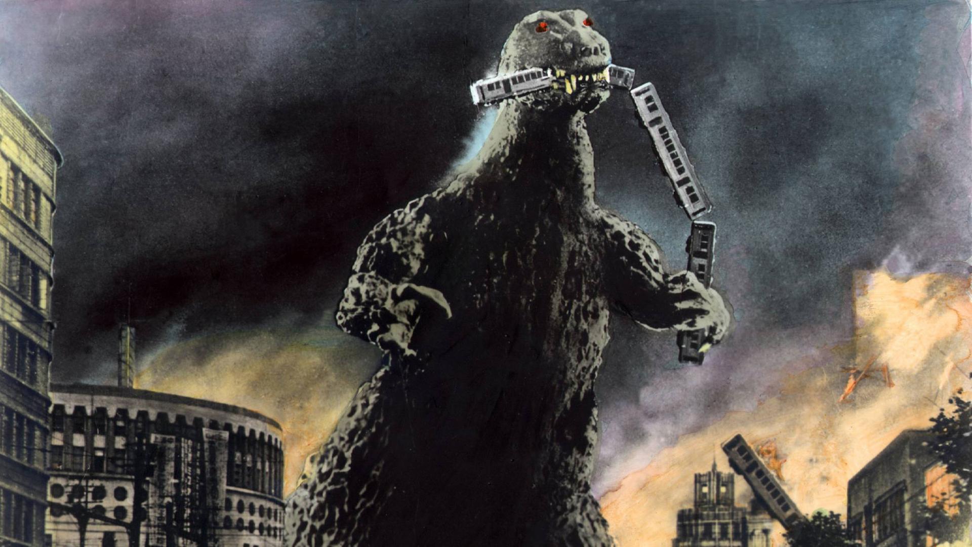 Godzilla in Aktion, Szene aus dem Film von Inoshiro Honda