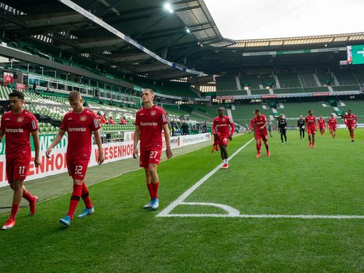 Szene aus einem Bundesliga-Geisterspiel 2020