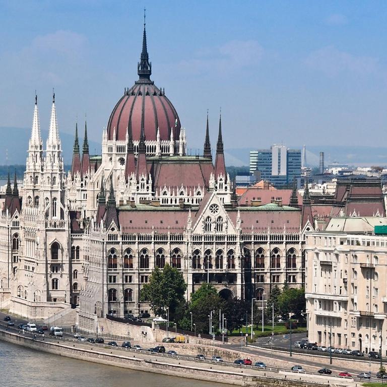 Das Budapester Parlamentsgebäude in Ungarn.