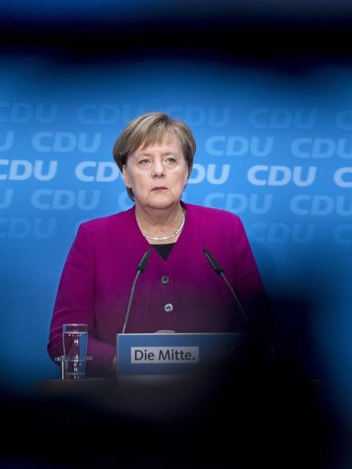 Angela Merkel auf ihrerPressekonferenz am 29. Oktober 2018.