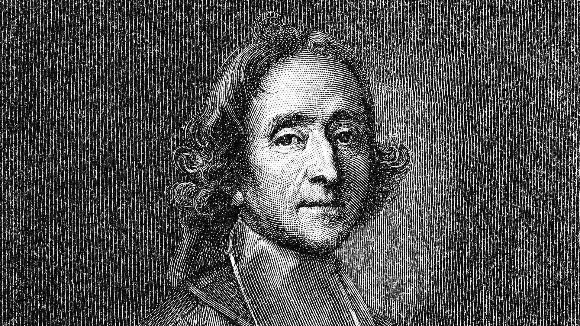 Der französische Geistliche und Schriftsteller Francois de Salignac de La Mothe-Fénelon (1651 -1715) auf einem historischen Druck.