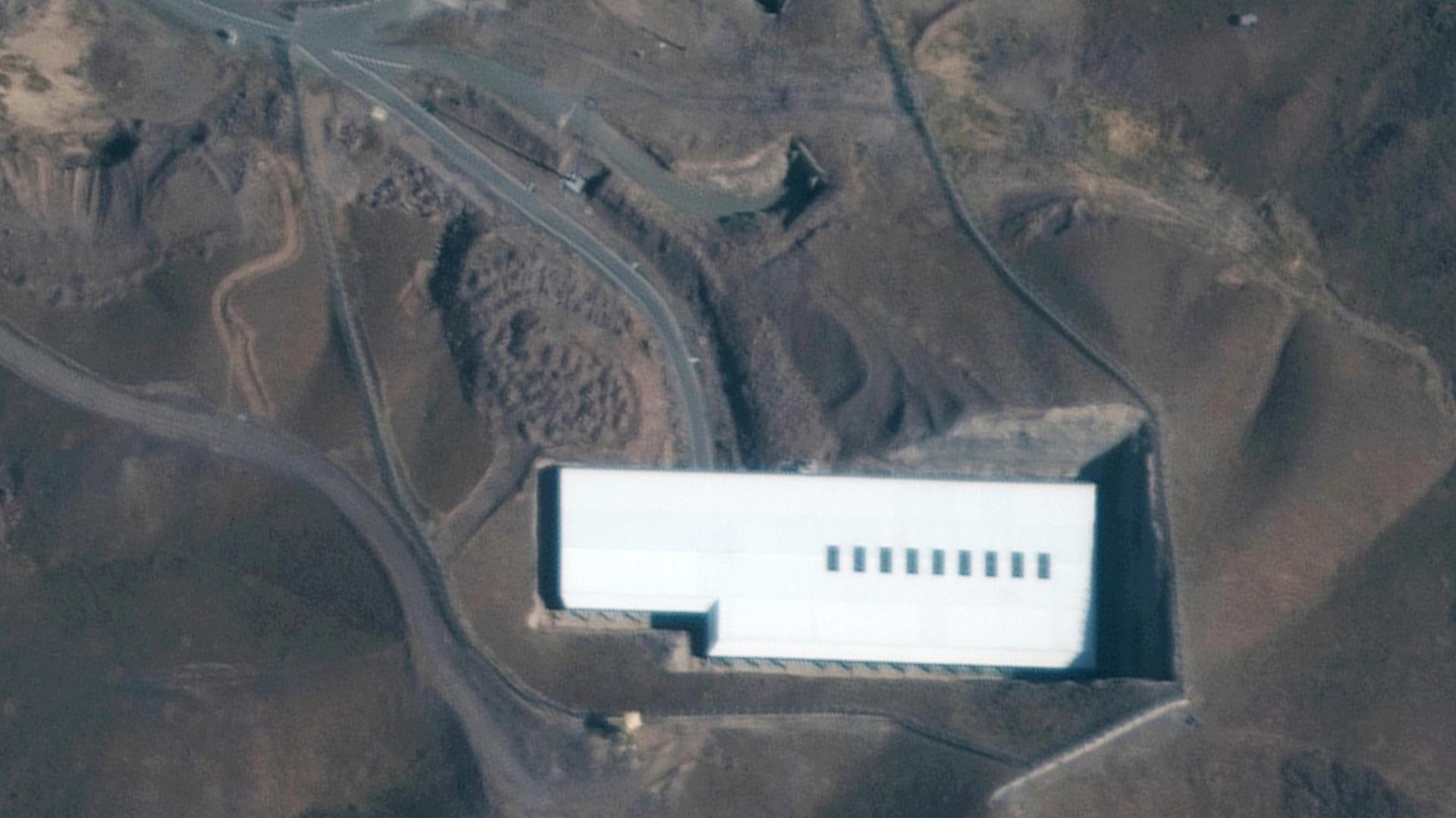 Urananreicherungsanlage in Fordo, Iran (Luftaufnahme)