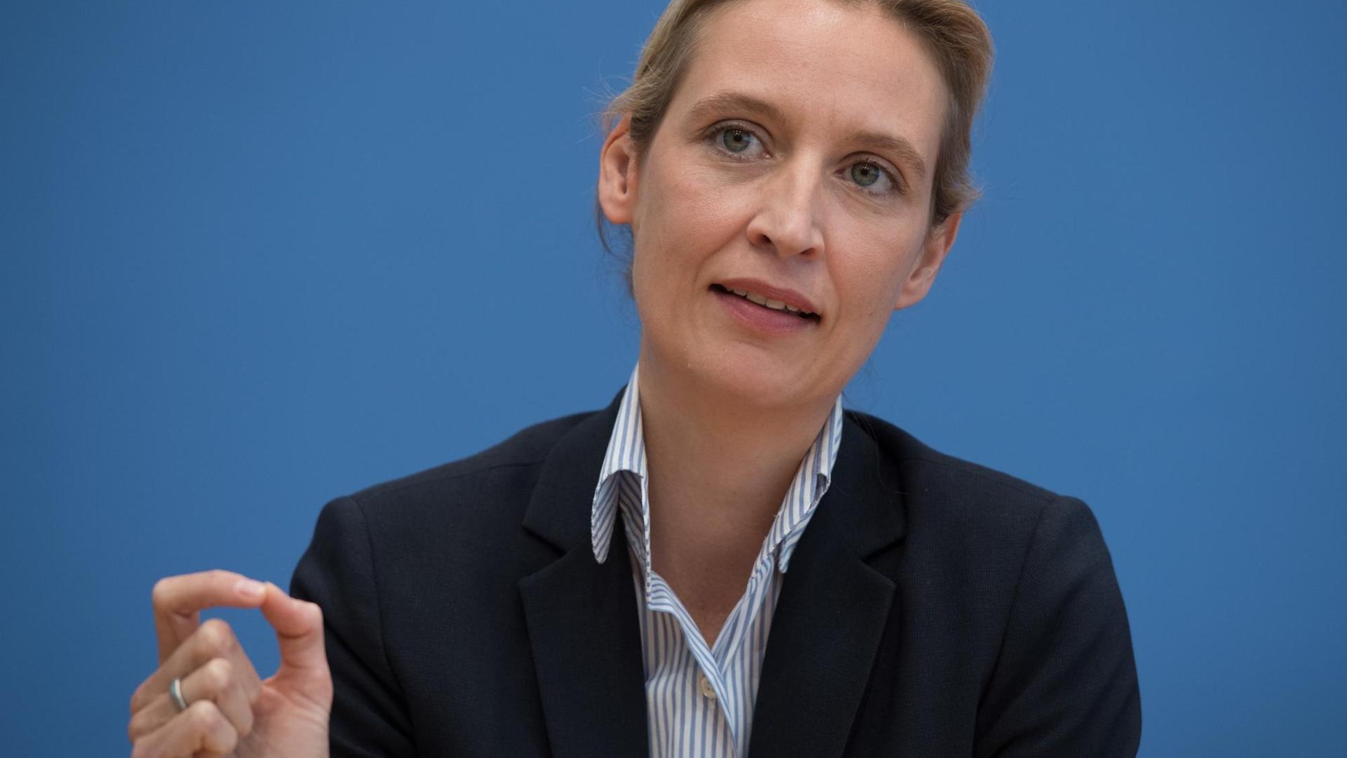 Die Spitzenkandidatin der Partei Alternative für Deutschland (AfD), Alice Weidel