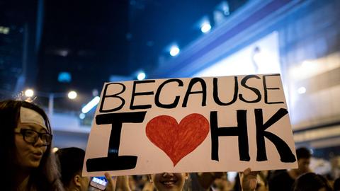 Demonstranten in Hongkong.