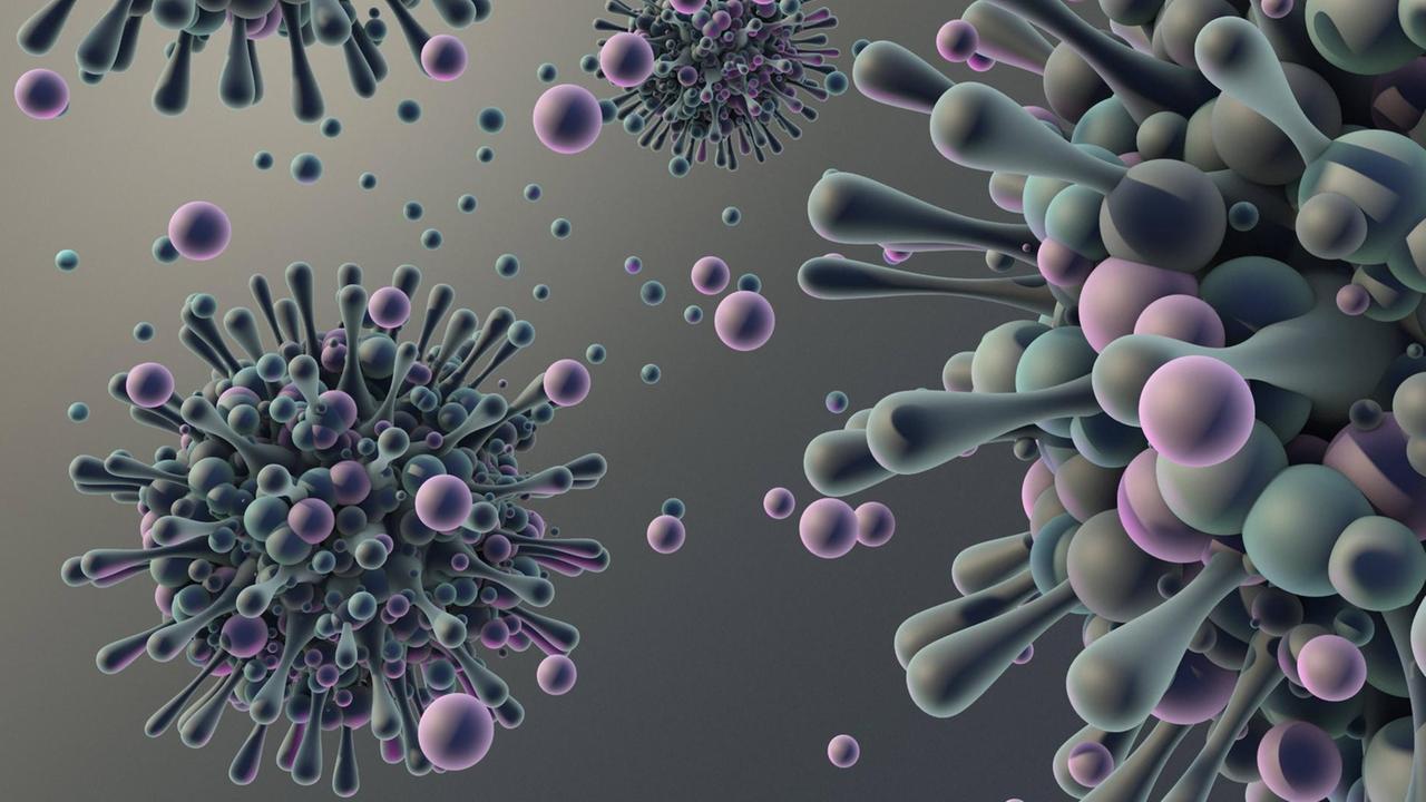 Computergenerierte Illustration eines Coronavirus. Computergenerierte Illustration eines Coronavirus.