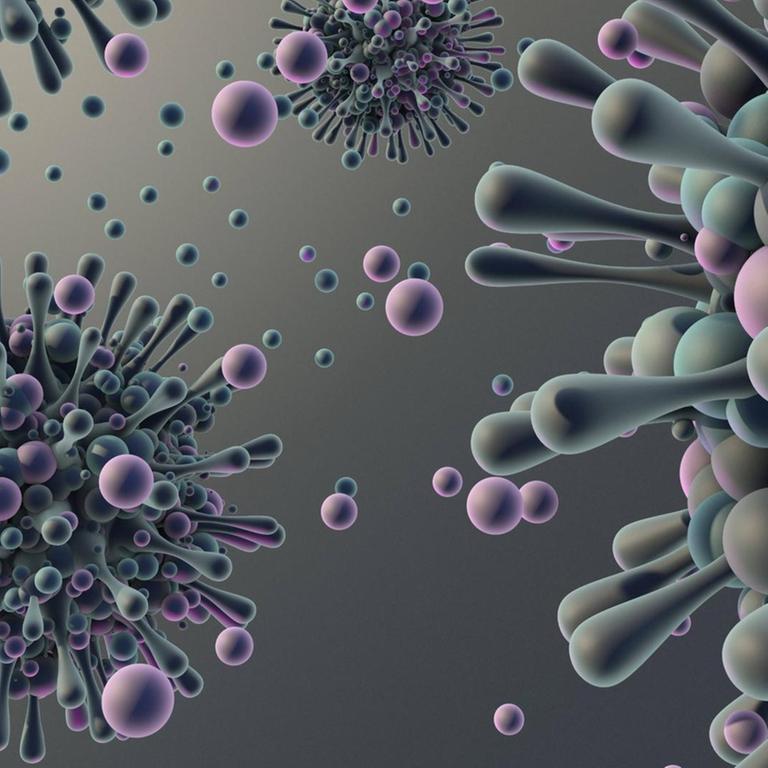 Computergenerierte Illustration eines Coronavirus.