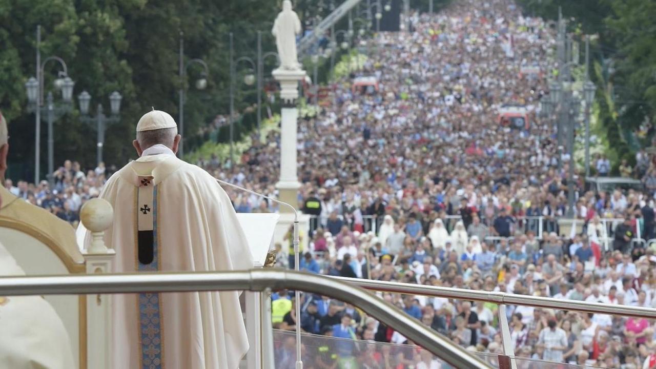 Papst Franziskus feiert in Tschenstochau eine Messe zum 1050. Jahrestag der Christianisierung Polens.