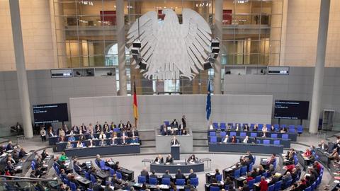 21.11.2018, Berlin: Alice Weidel, Fraktionsvorsitzende der AfD, spricht im Bundestag. Auf der Tagesordnung im Plenum des Bundestags setzt bei den Haushaltsberatungen die Generalaussprache über den Etat der Kanzlerin. Foto: Ralf Hirschberger/dpa | Verwendung weltweit