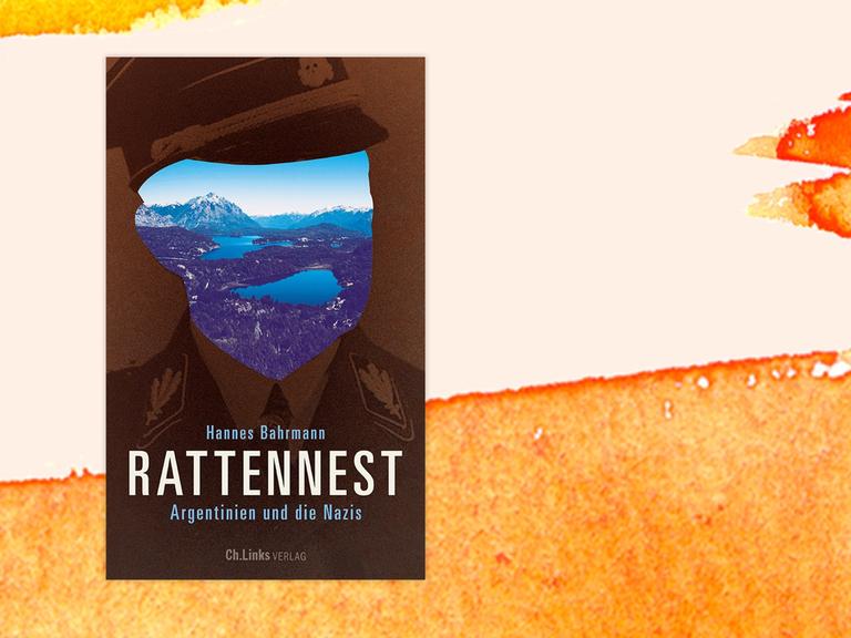 Buchcover "Rattennest. Argentinien und die Nazis" auf orangem Hintergrund