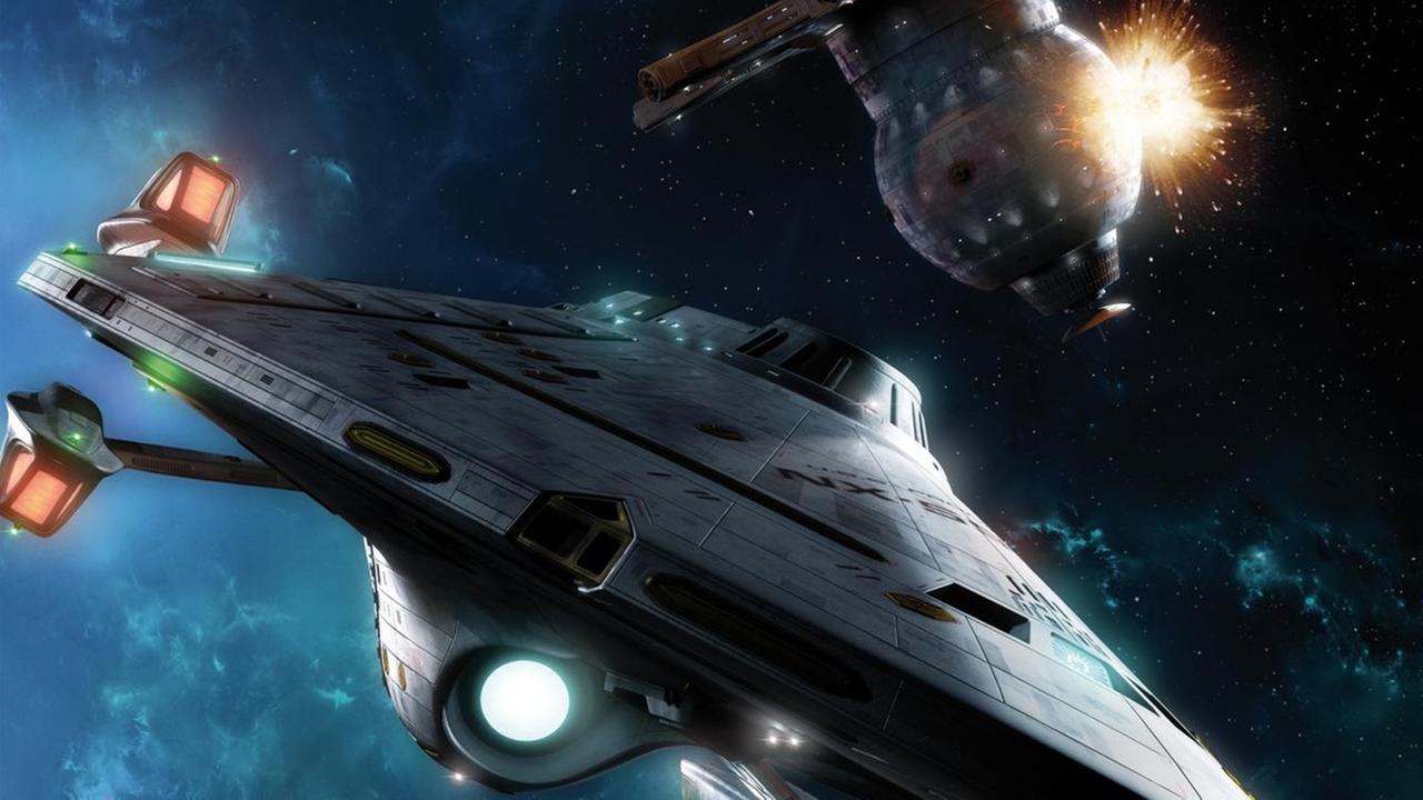 Coverausschnitt des Romans "Feuer gegen Feuer" aus der Trilogie Star Trek Prometheus von Christian Humberg und Bernd Perplies