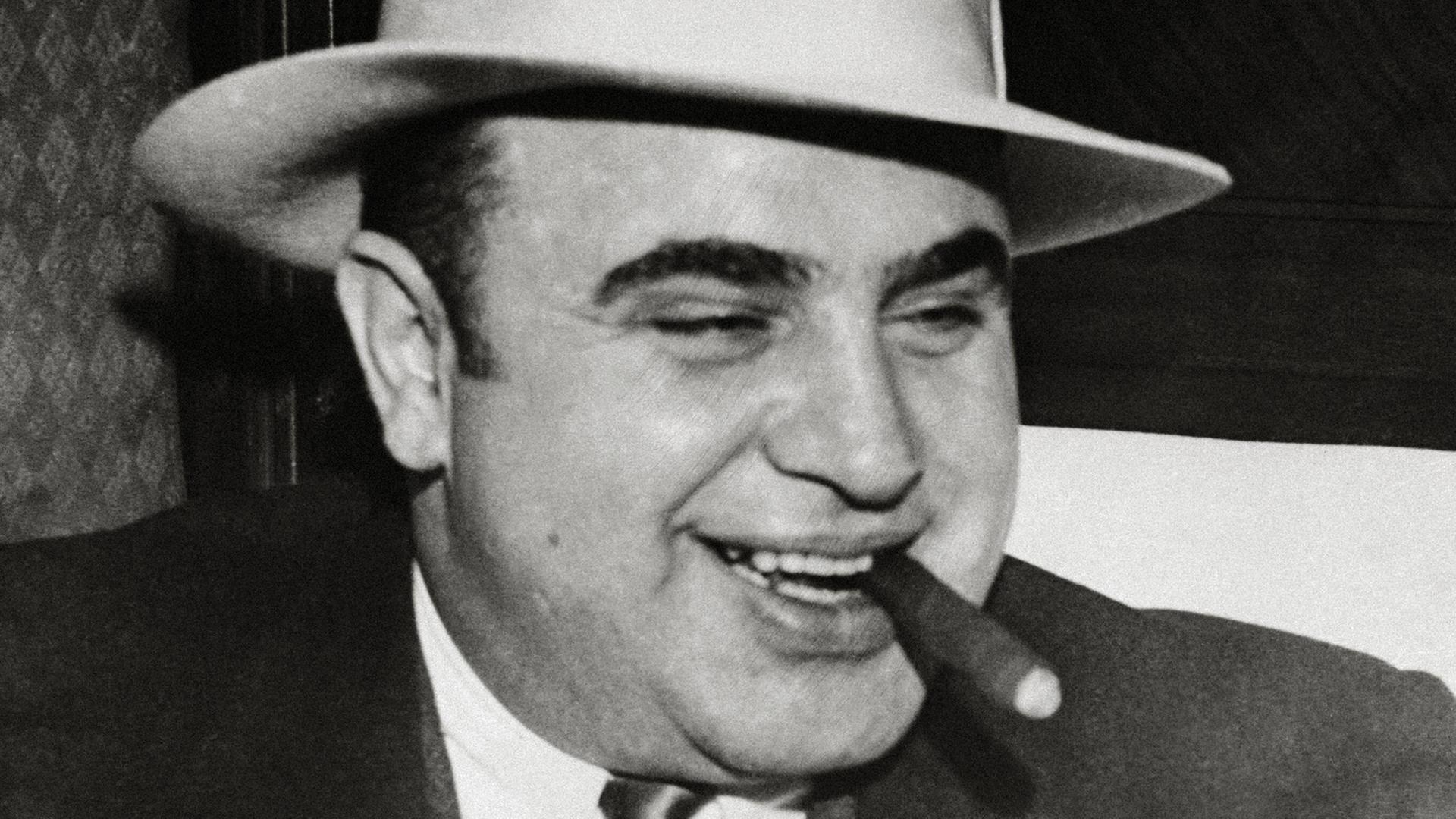 Der Mafia-Boss Al Capone, aufgenommen circa 1930