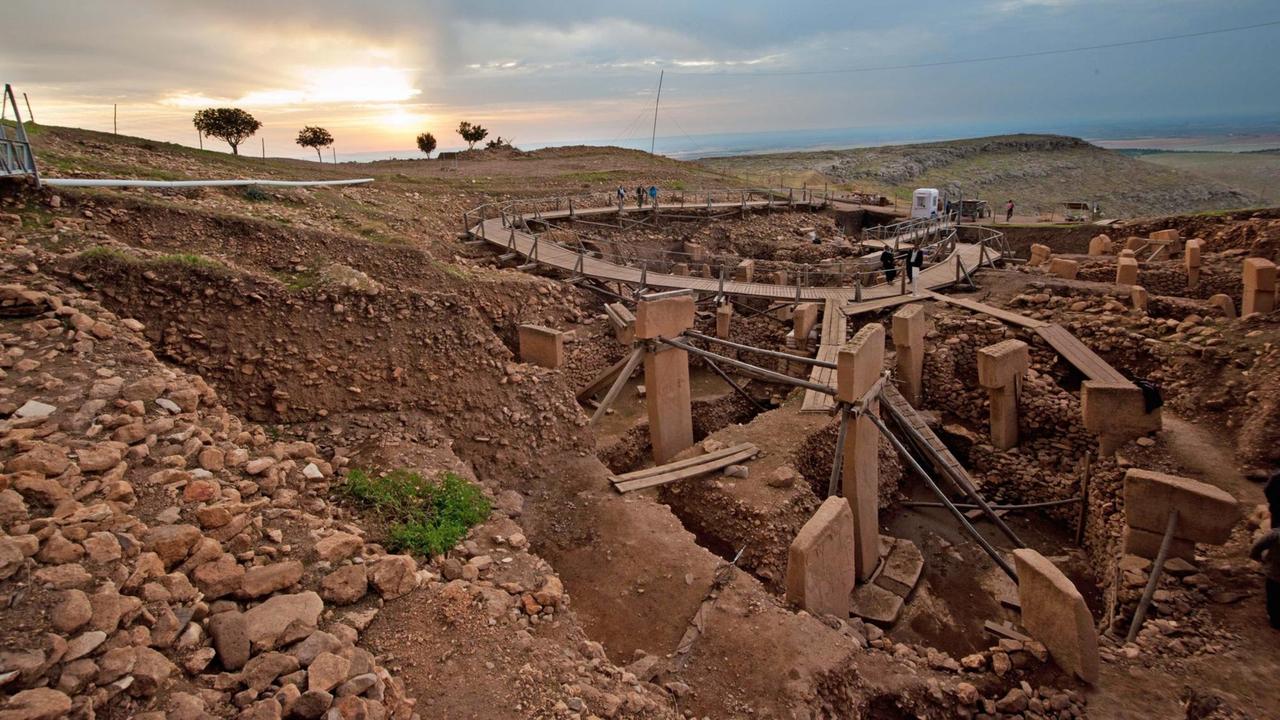 Die Ausgrabungsstätte des Göbekli Tepe in Südanatolien