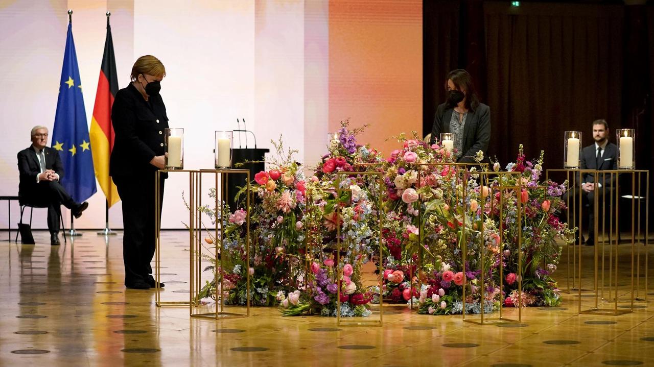 Auch Bundeskanzlerin Angela Merkel nahm an der Gedenkfeier teil.