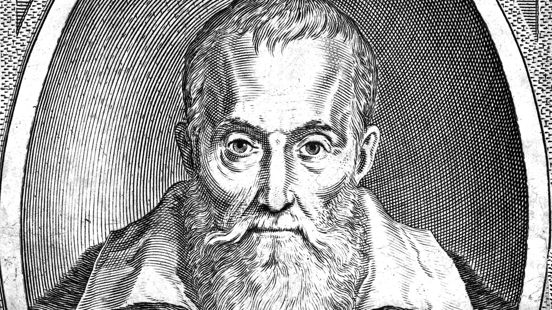 Das zeitgenössische Porträt zeigt den französischen klassischen Philologen italienischer Abstammung Joseph Justus Scaliger (1540-1609). Das zeitgenössische Porträt zeigt den französischen klassischen Philologen italienischer Abstammung Joseph Justus Scaliger (1540-1609).