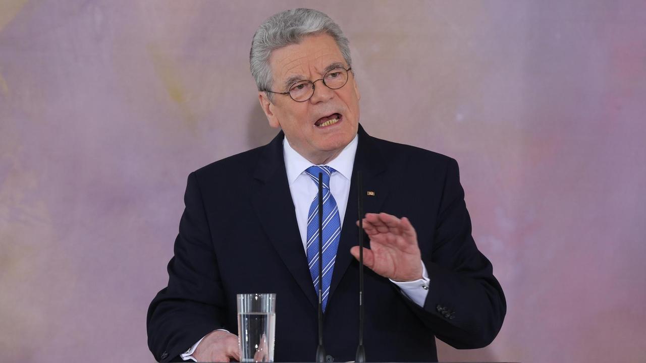 Bundespräsident Gauck während seiner "Europa-Rede"