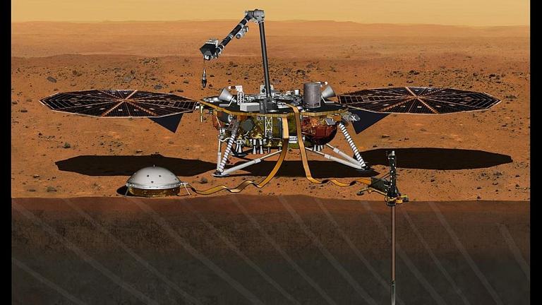 Der Maulwurf genannte Schlagbohrer soll 2018 in die Marsoberfläche eindringen