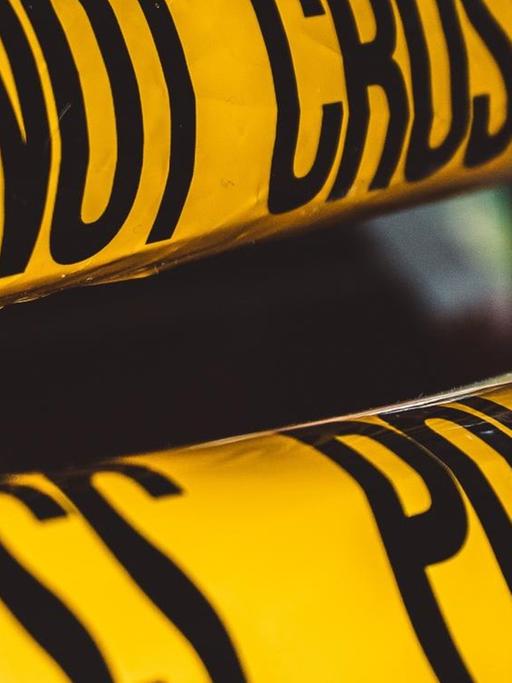 Amerikanischen Absperrband der Polizei