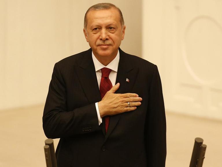 Ankara: Recep Tayyip Erdogan, Präsident der Türkei, bei seiner Vereidigung im Parlament