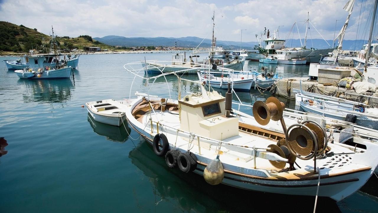 Fischerboote im Hafen von Ierissos