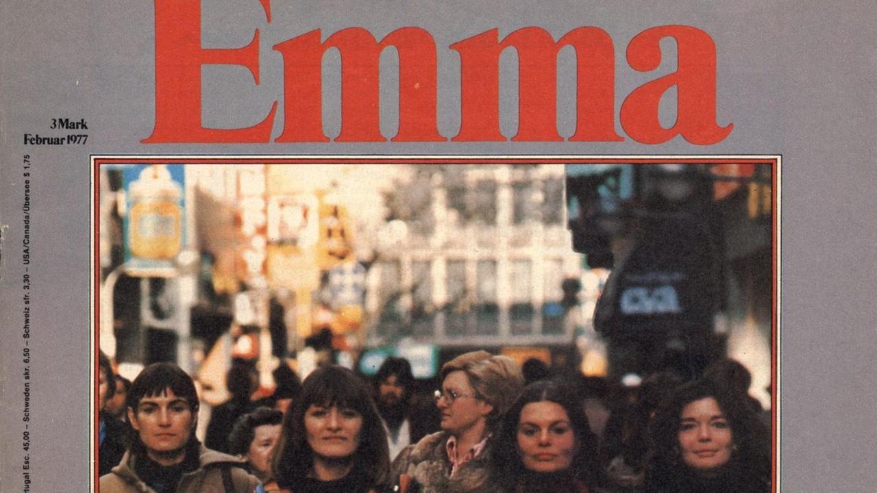HANDOUT - Das Cover der ersten EMMA-Ausgabe vom Februar 1977, erschienen am 26.01.1977. ACHTUNG: Verwendung nur für redaktionelle Zwecke im Zusammenhang mit der Berichterstattung über die "Emma" und nur bei Urheber-Nennung) Foto: EMMA/dpa |