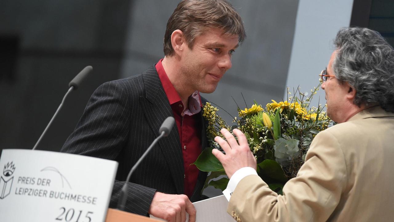 Der österreichische Autor Philipp Ther bei der Verleihung des Preises der Leipziger Buchmesse 2015