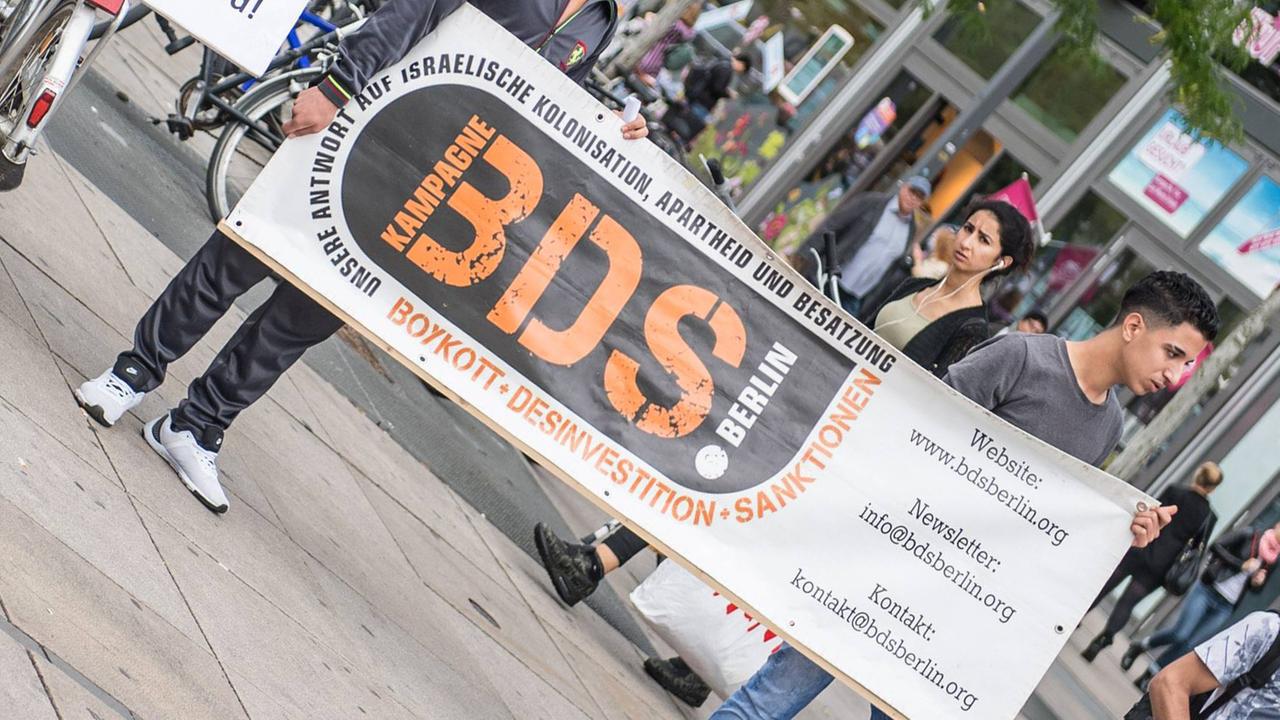 Aktivisten der BDS-Bewegung in Berlin