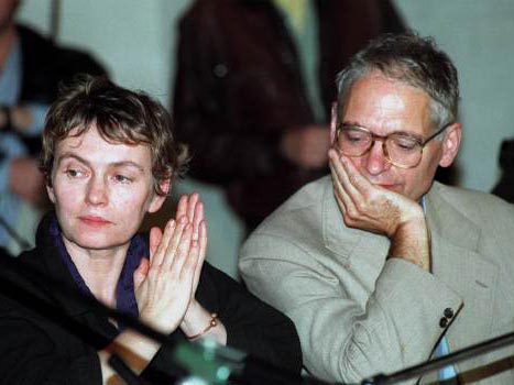 Bärbel Bohley und Jens Reich vom "Neuen Forum", 26.10.1989 Bärbel Bohley und Jens Reich vom "Neuen Forum", 26.10.1989