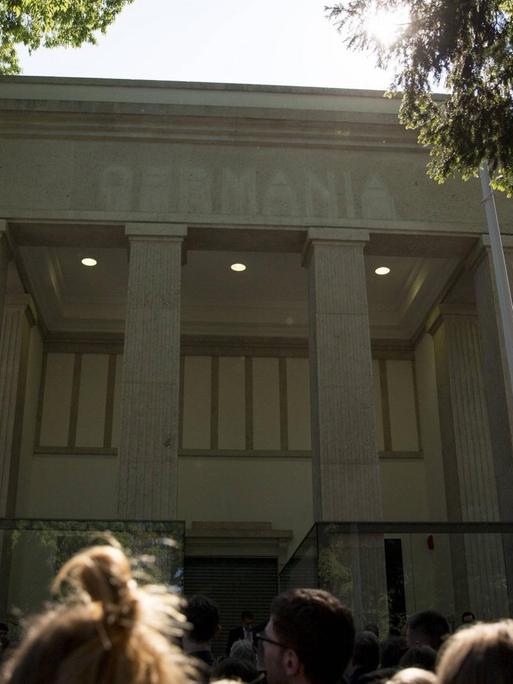 Außenansicht des Deutschen Pavillons bei der Biennale in Venedig.