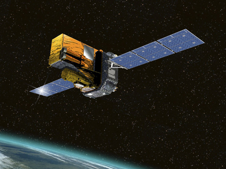 2012-12-22b: Der Integral-Satellit im Weltraum (Zeichnung) 2012-12-22b: Der Integral-Satellit im Weltraum (Zeichnung)
