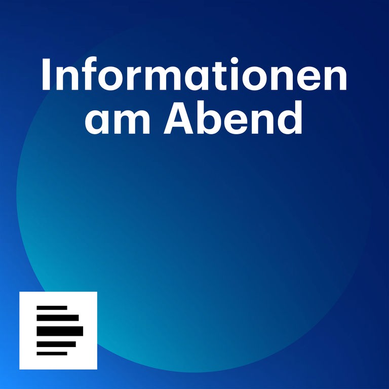 Das Logo der Informationen am Abend. Das Bild zeigt einen stilisierten aufgehenden Mond vor einem dunkelblauen Hintergrund.