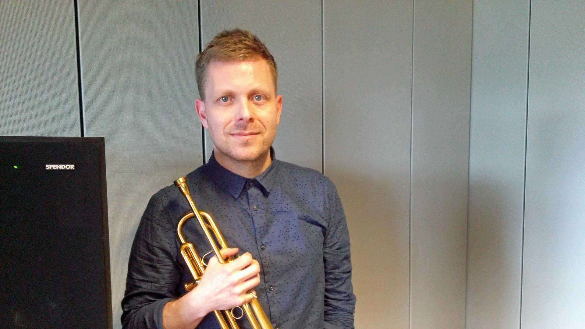 Der Jazz-Trompeter Nils Wülker im Corso-Studio