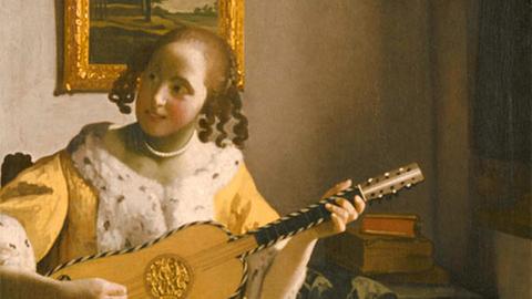 Ausschnitt aus dem Bild "Gitarrespielerin" von Jan Vermeer