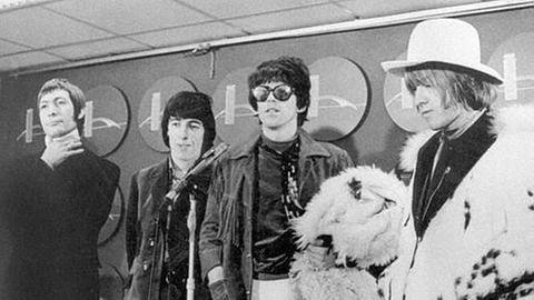Da war er noch dabei: Die Rolling Stones (v.l. Charlie Watts, Bill Wyman, Keith Richards, Brian Jones) 1967 bei ihrer Ankunft in New York.